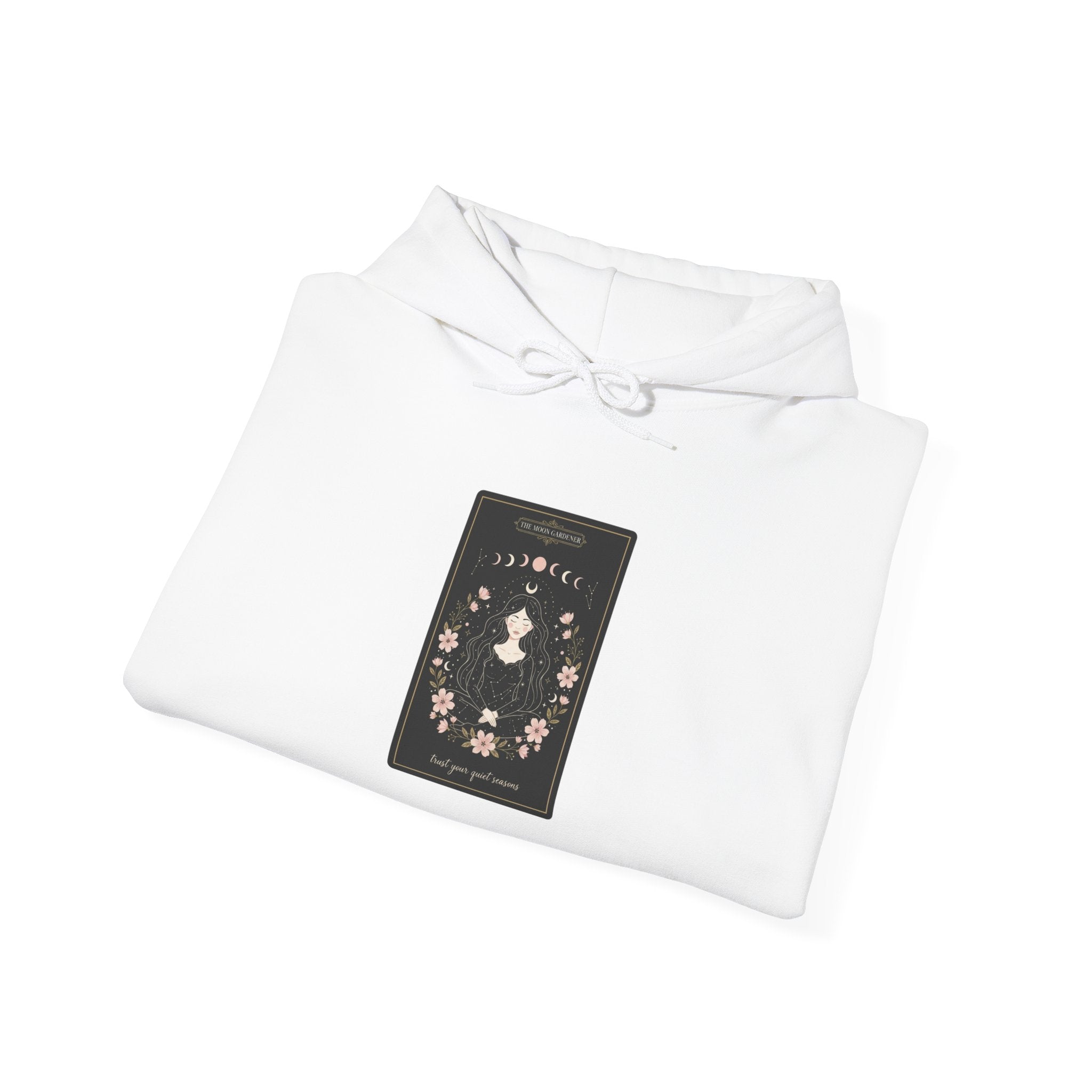 Celestial Line Art Tarot Card Hoodie | modern tarot, boho mystic