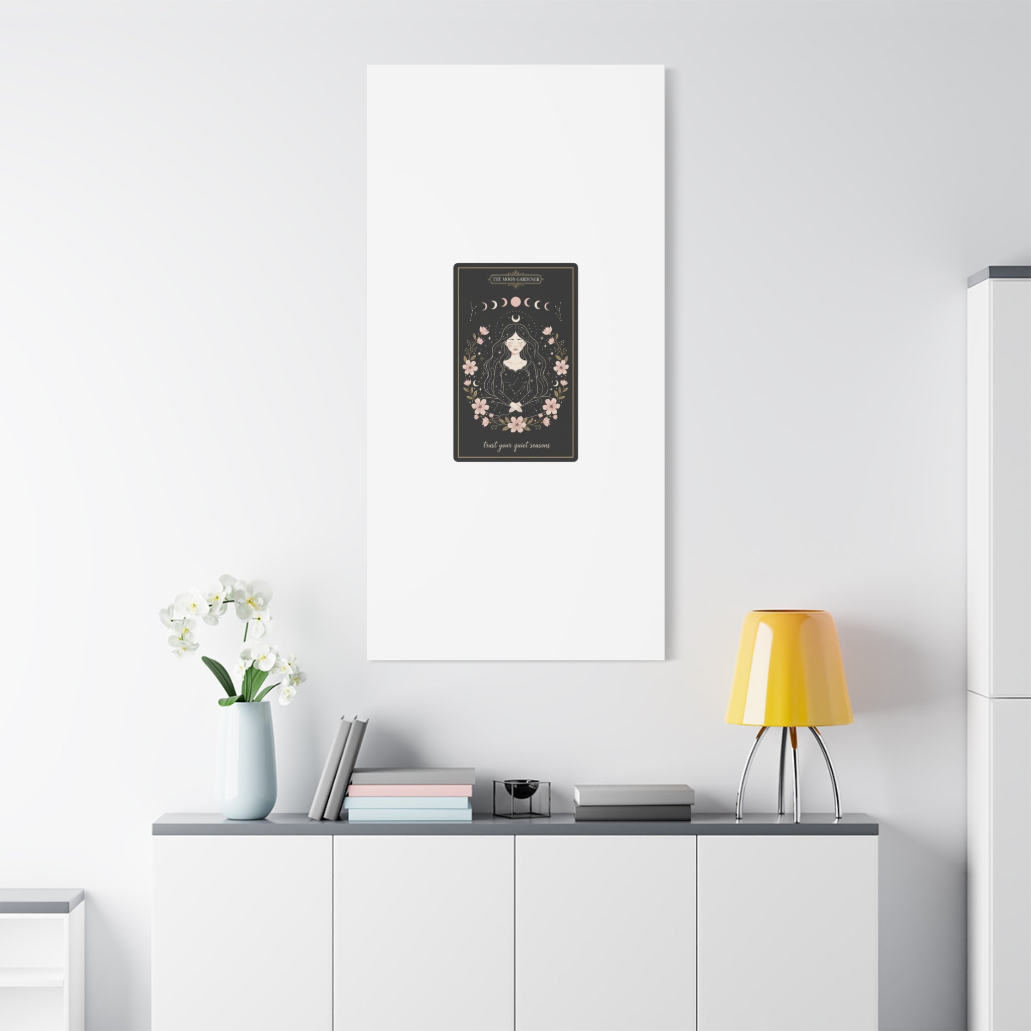 Celestial Tarot Line Art Canvas, modern tarot, celestial line art