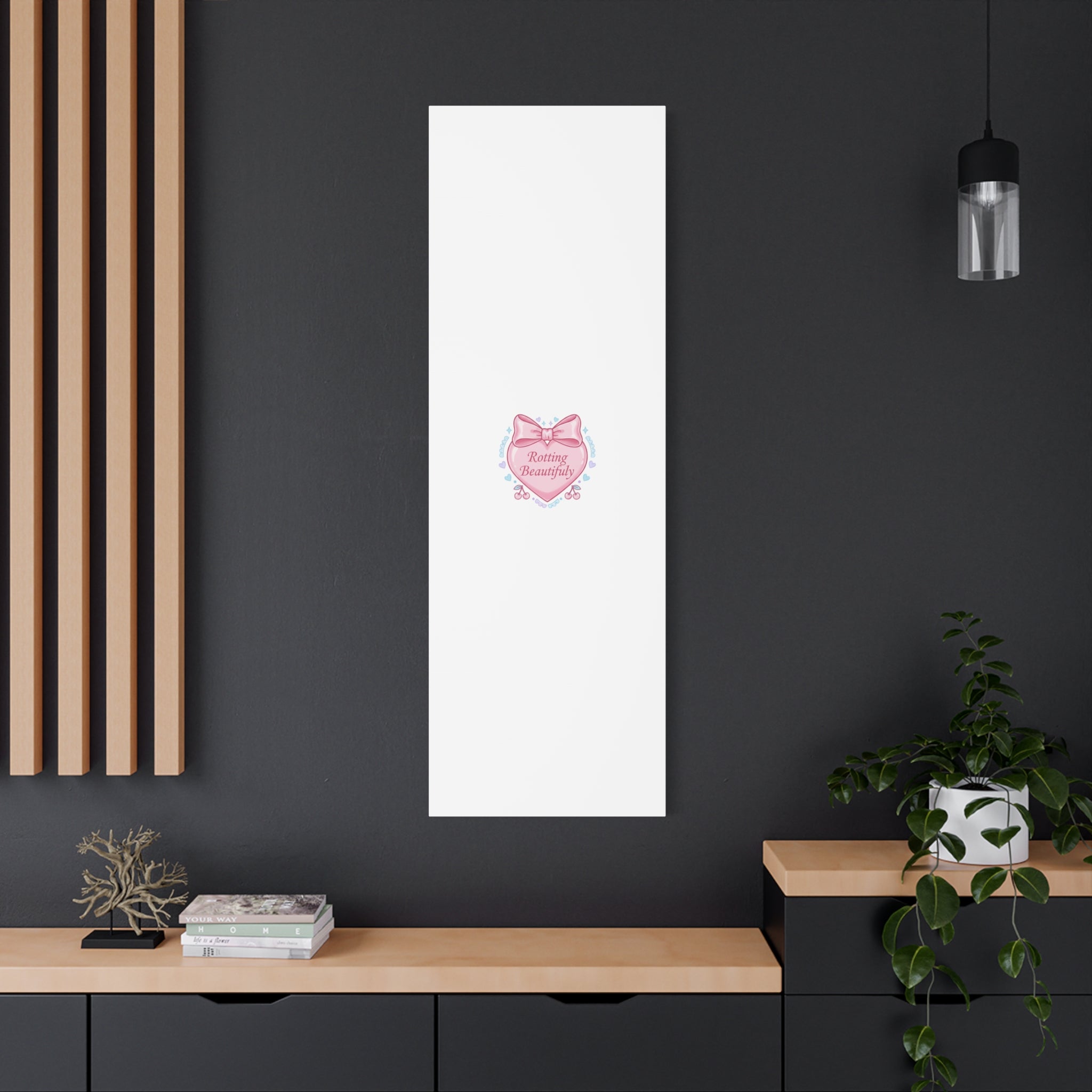 Rotting Beautifully Canvas | Coquette ribbon art, pastel humor