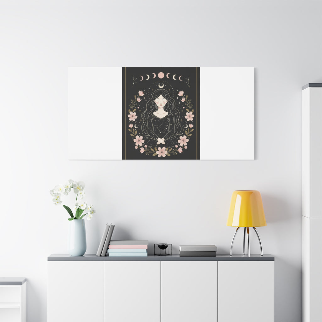 Celestial Tarot Line Art Canvas, modern tarot, celestial line art
