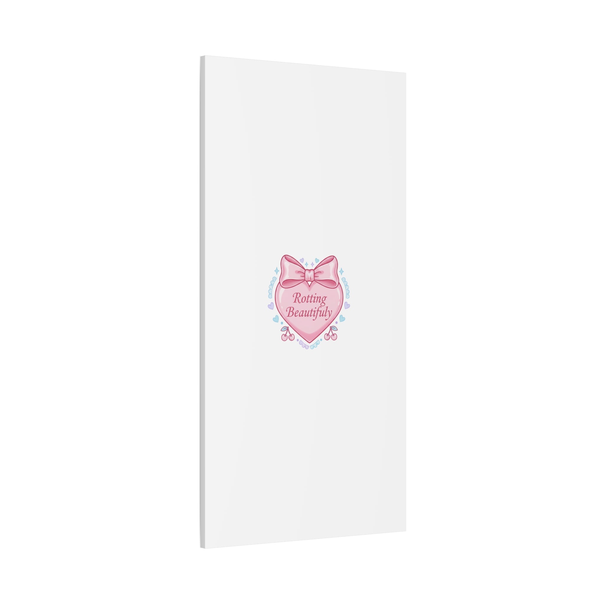 Rotting Beautifully Canvas | Coquette ribbon art, pastel humor