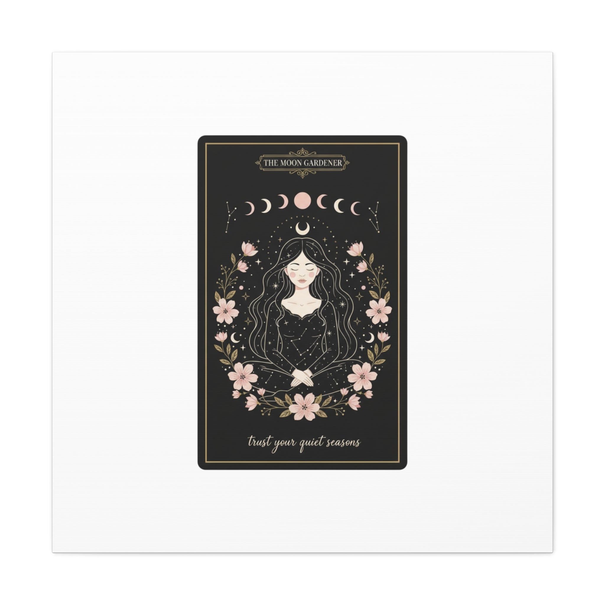 Celestial Tarot Line Art Canvas, modern tarot, celestial line art