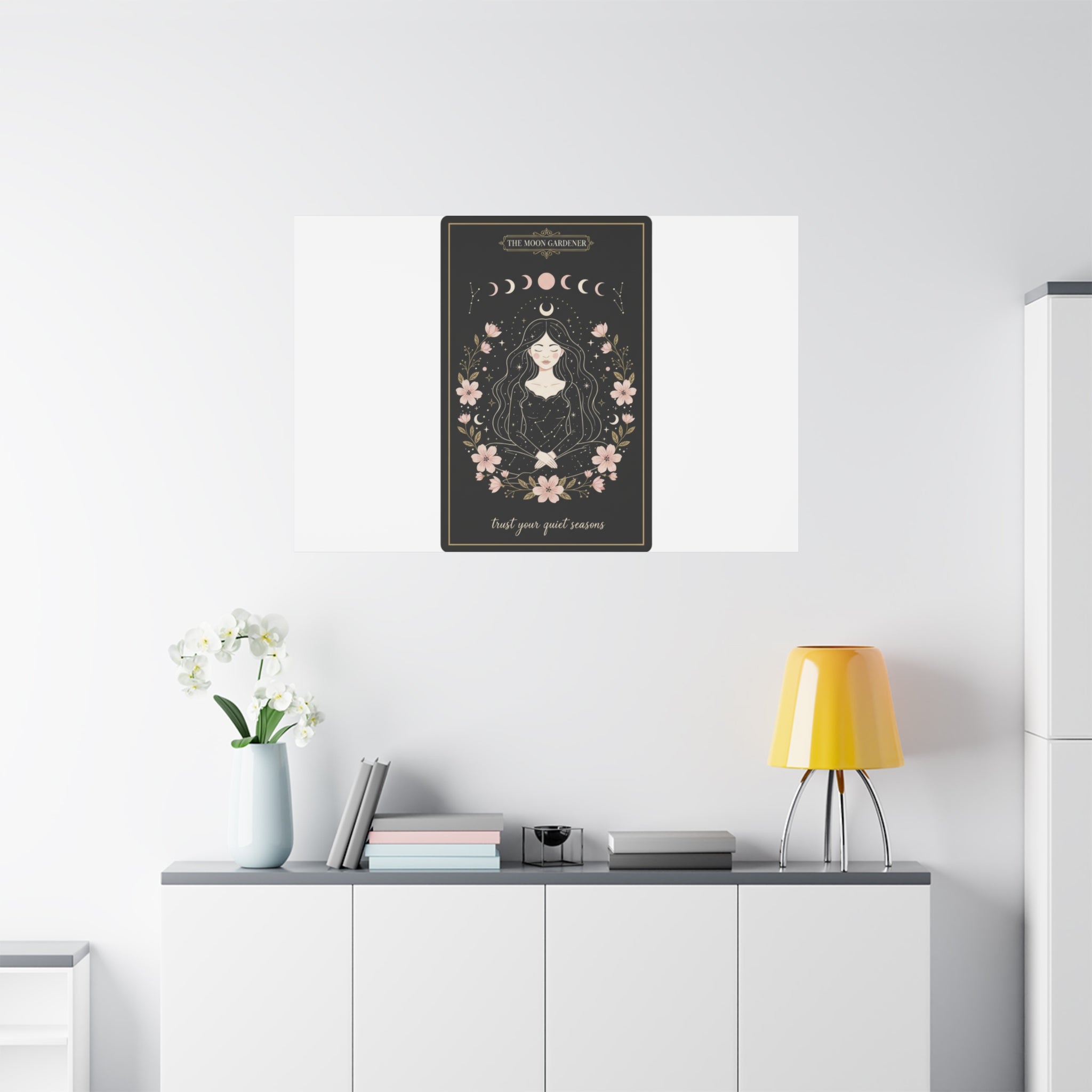 Celestial Tarot Line Art Canvas, modern tarot, celestial line art