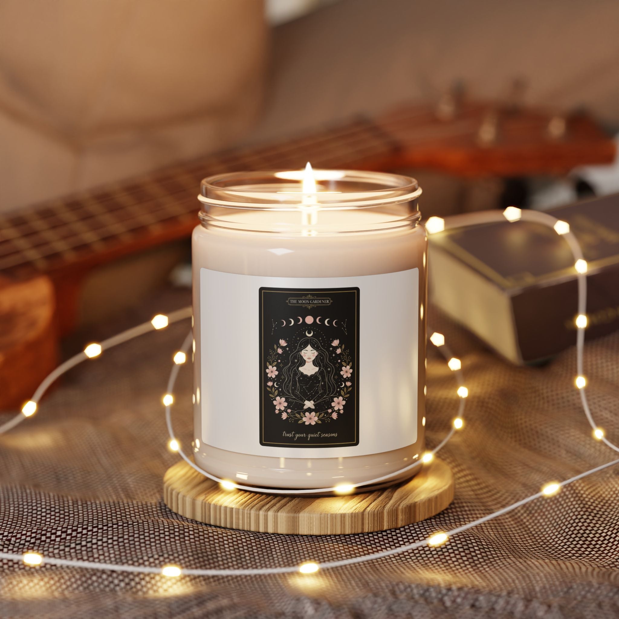 Celestial Line Art Soy Candle, modern tarot | zodiac minimalist