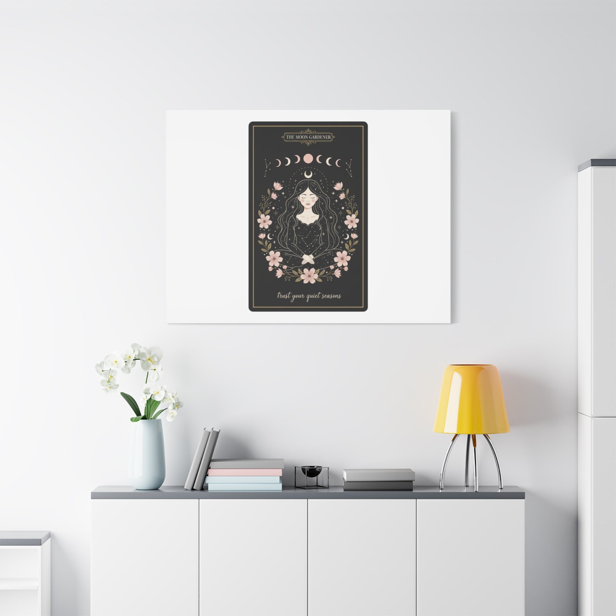 Celestial Tarot Line Art Canvas, modern tarot, celestial line art