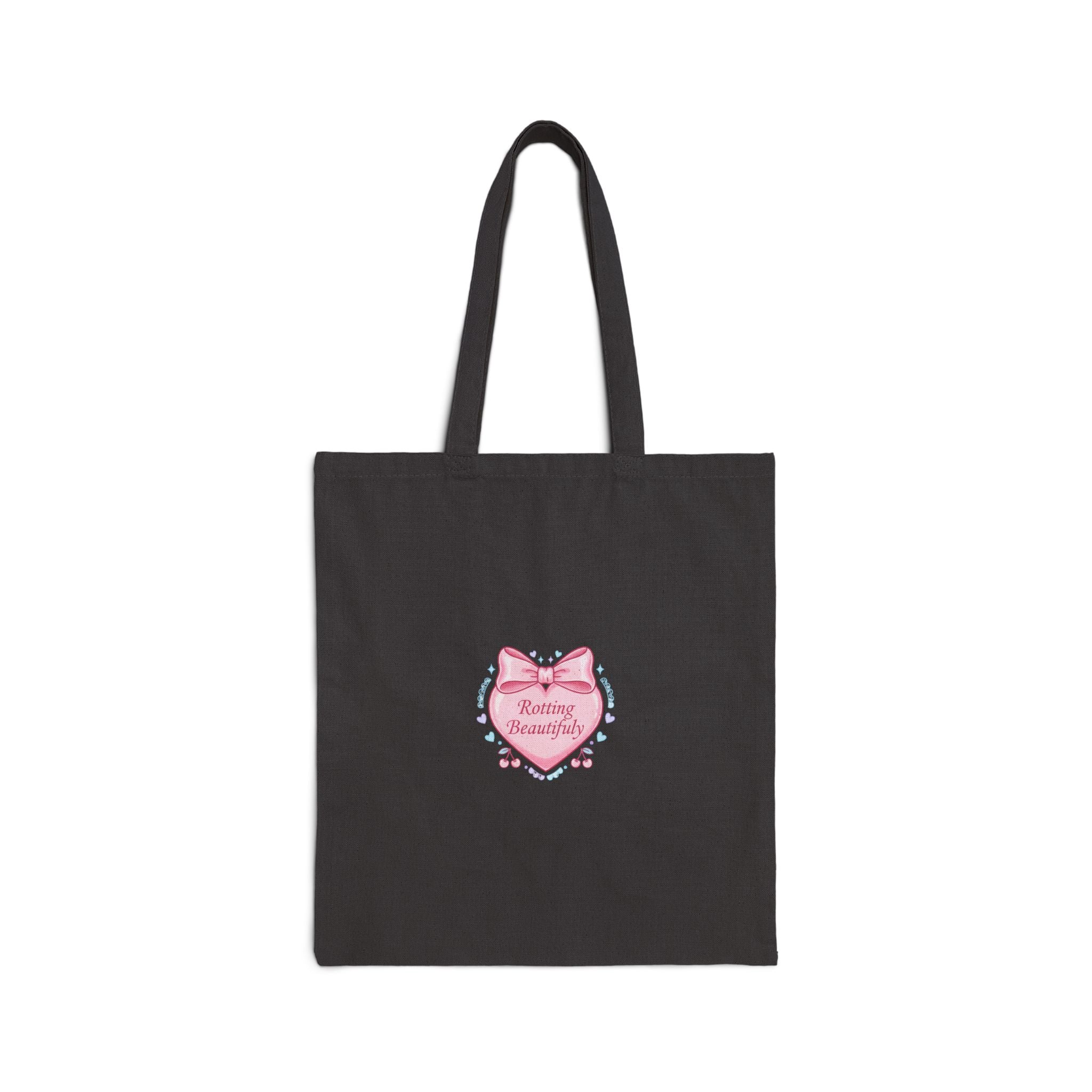 Coquette Ribbon Heart Tote | pastel humor, lace aesthetic