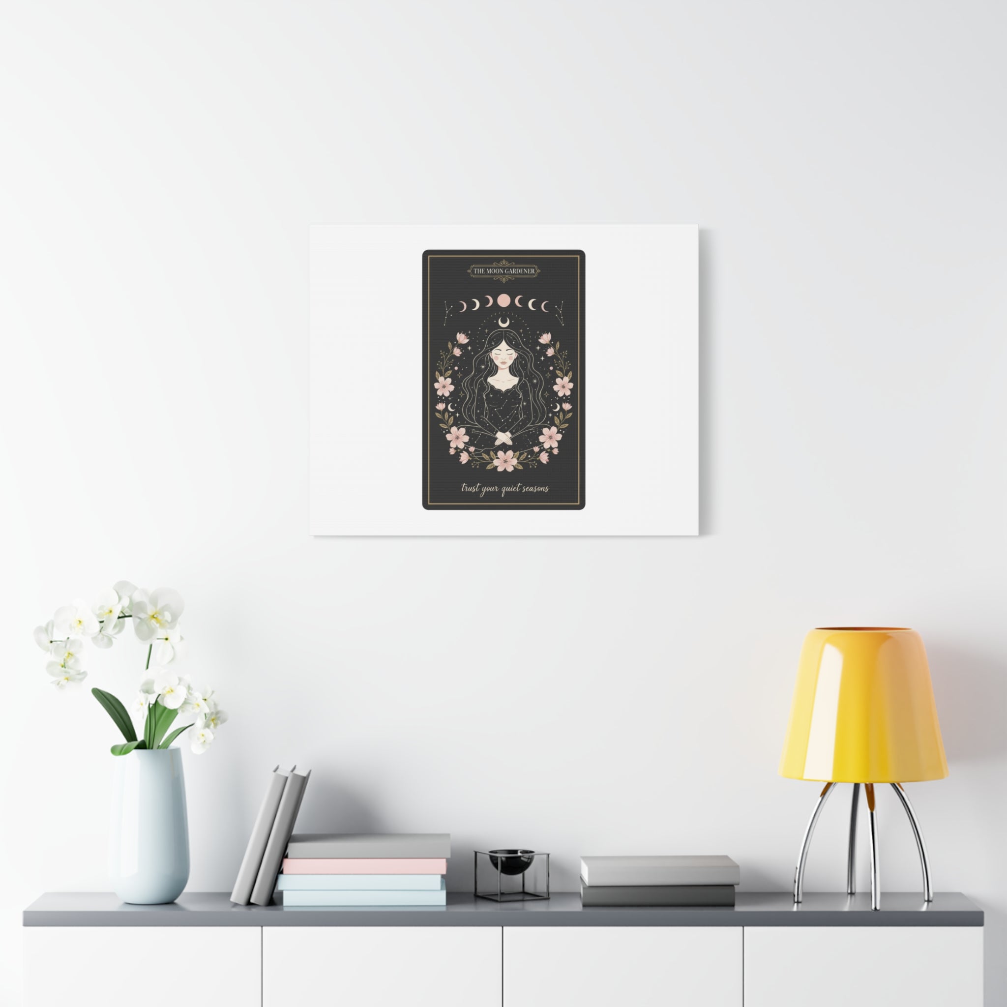 Celestial Tarot Line Art Canvas, modern tarot, celestial line art