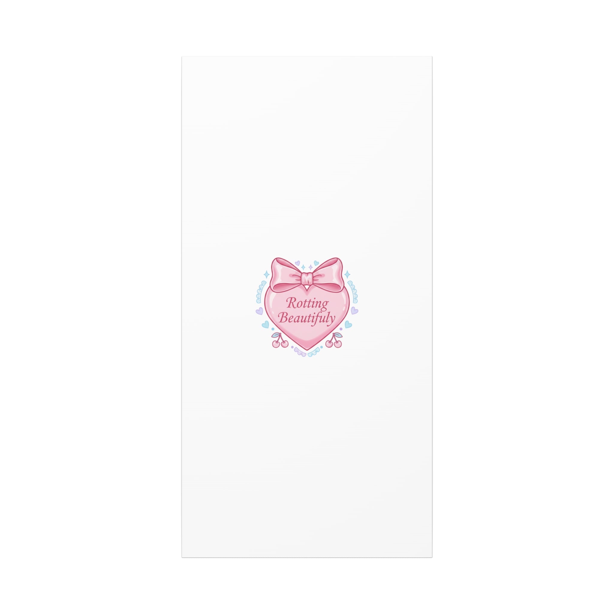 Rotting Beautifully Canvas | Coquette ribbon art, pastel humor