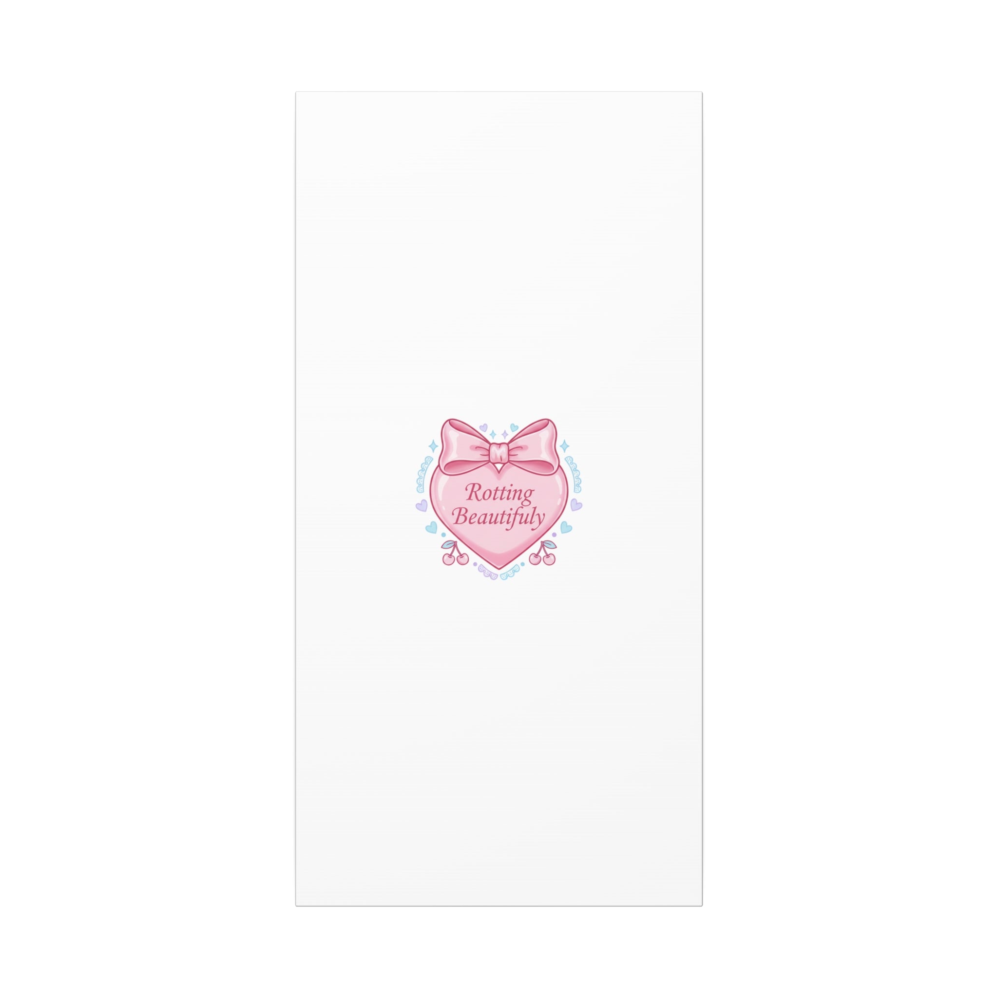 Rotting Beautifully Canvas | Coquette ribbon art, pastel humor