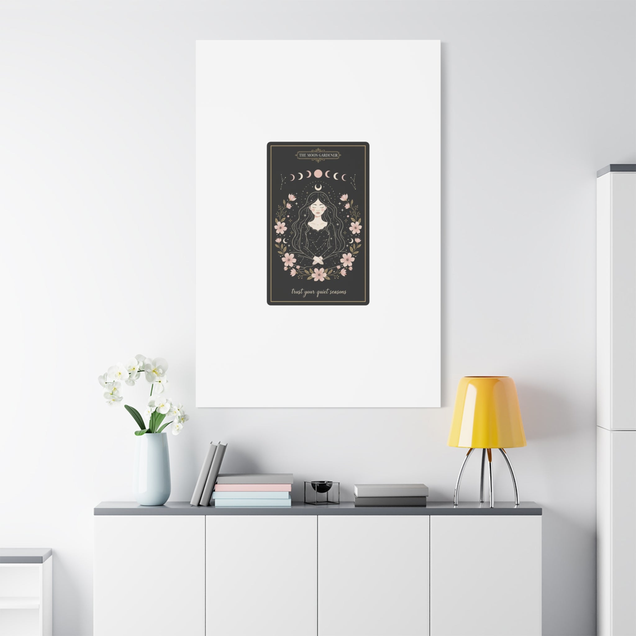 Celestial Tarot Line Art Canvas, modern tarot, celestial line art