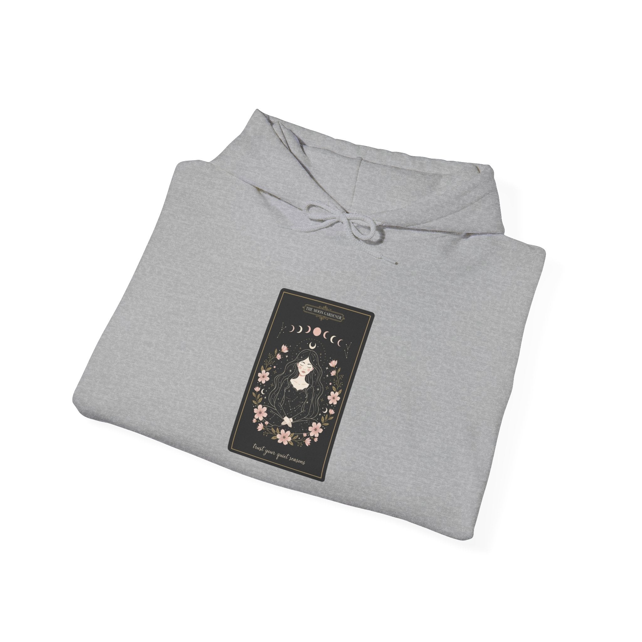 Celestial Line Art Tarot Card Hoodie | modern tarot, boho mystic
