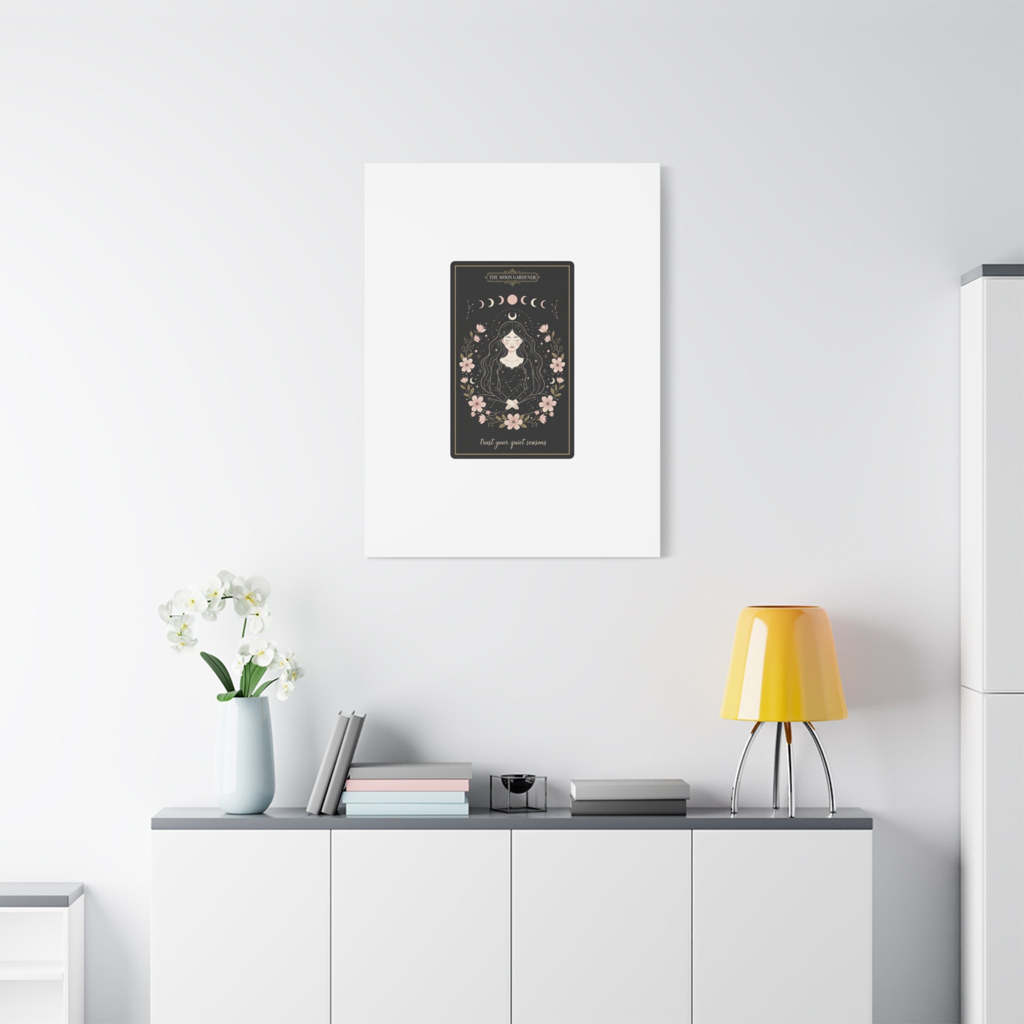 Celestial Tarot Line Art Canvas, modern tarot, celestial line art