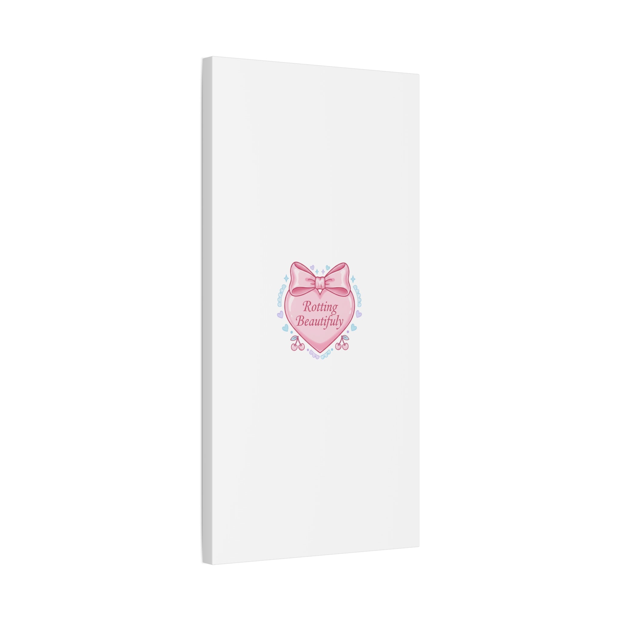 Rotting Beautifully Canvas | Coquette ribbon art, pastel humor