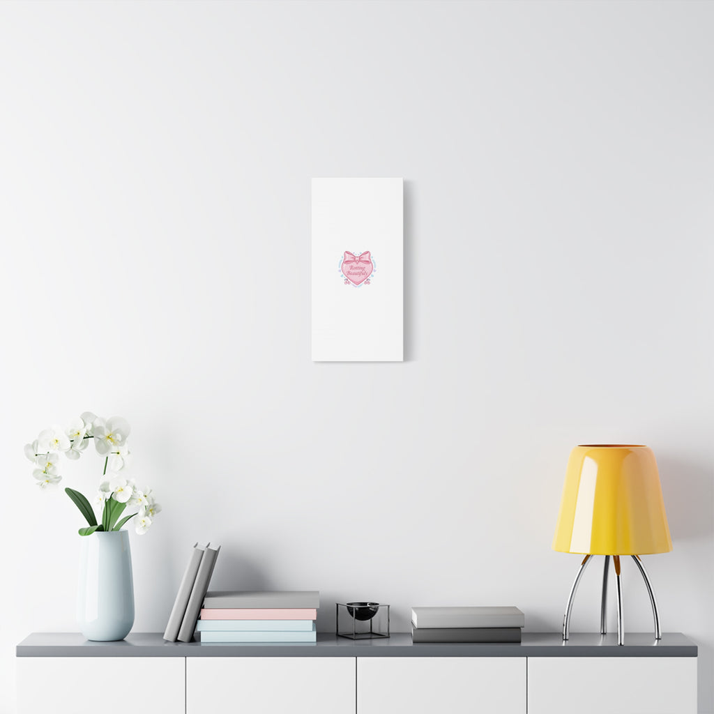 Rotting Beautifully Canvas | Coquette ribbon art, pastel humor