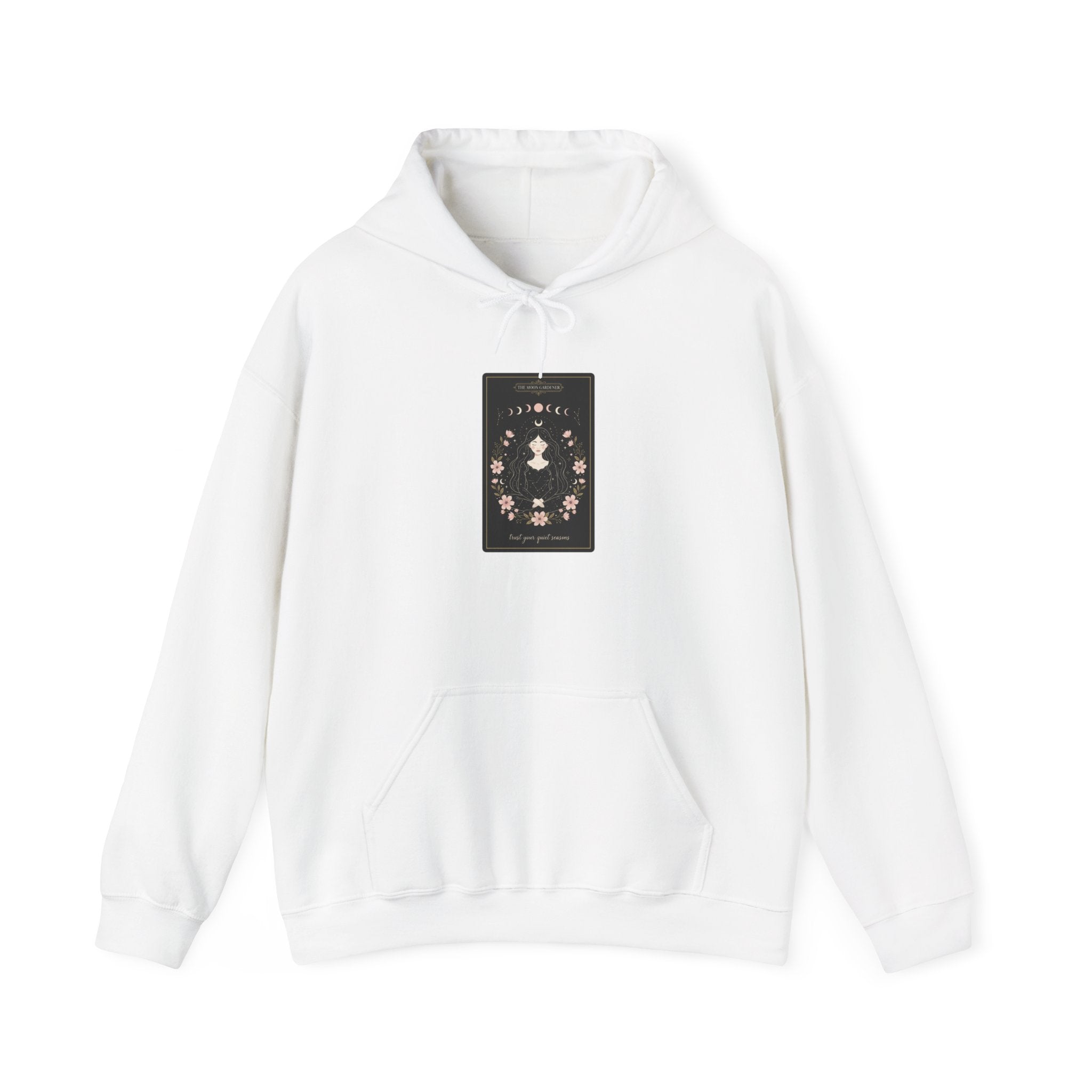 Celestial Line Art Tarot Card Hoodie | modern tarot, boho mystic