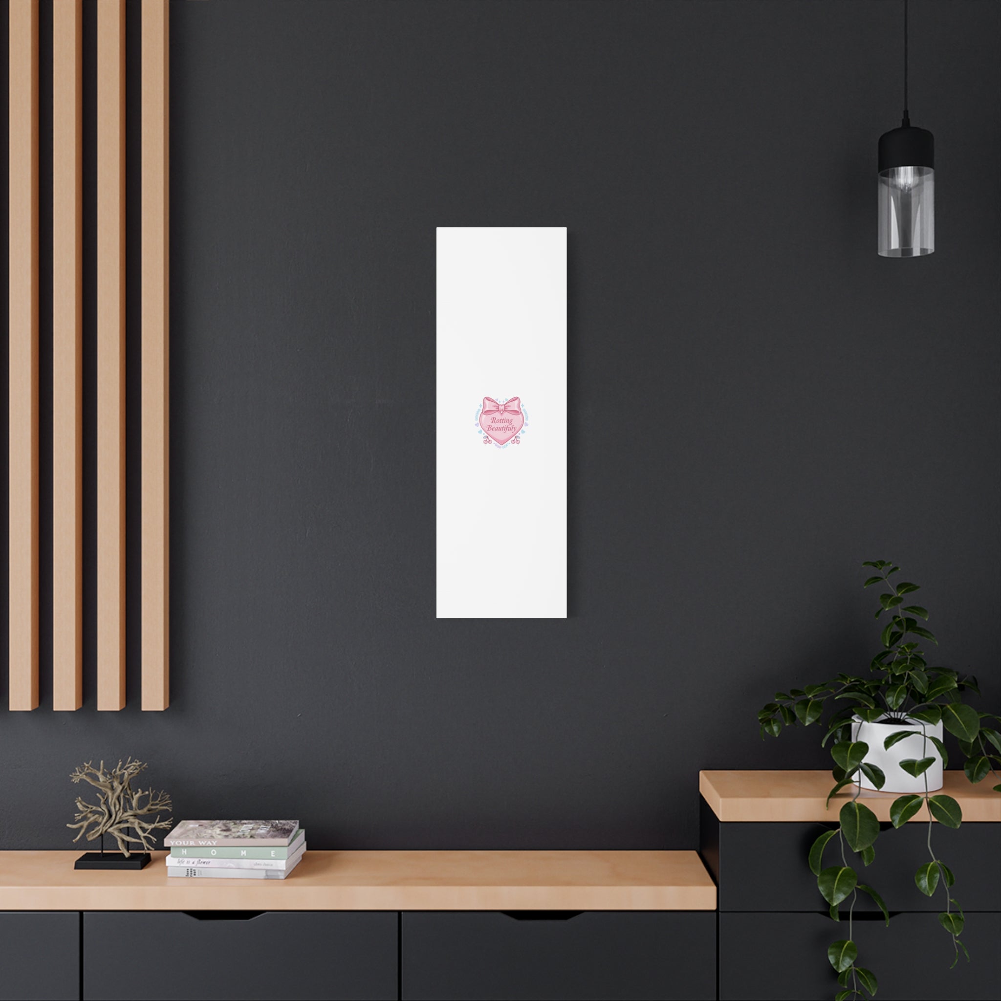 Rotting Beautifully Canvas | Coquette ribbon art, pastel humor