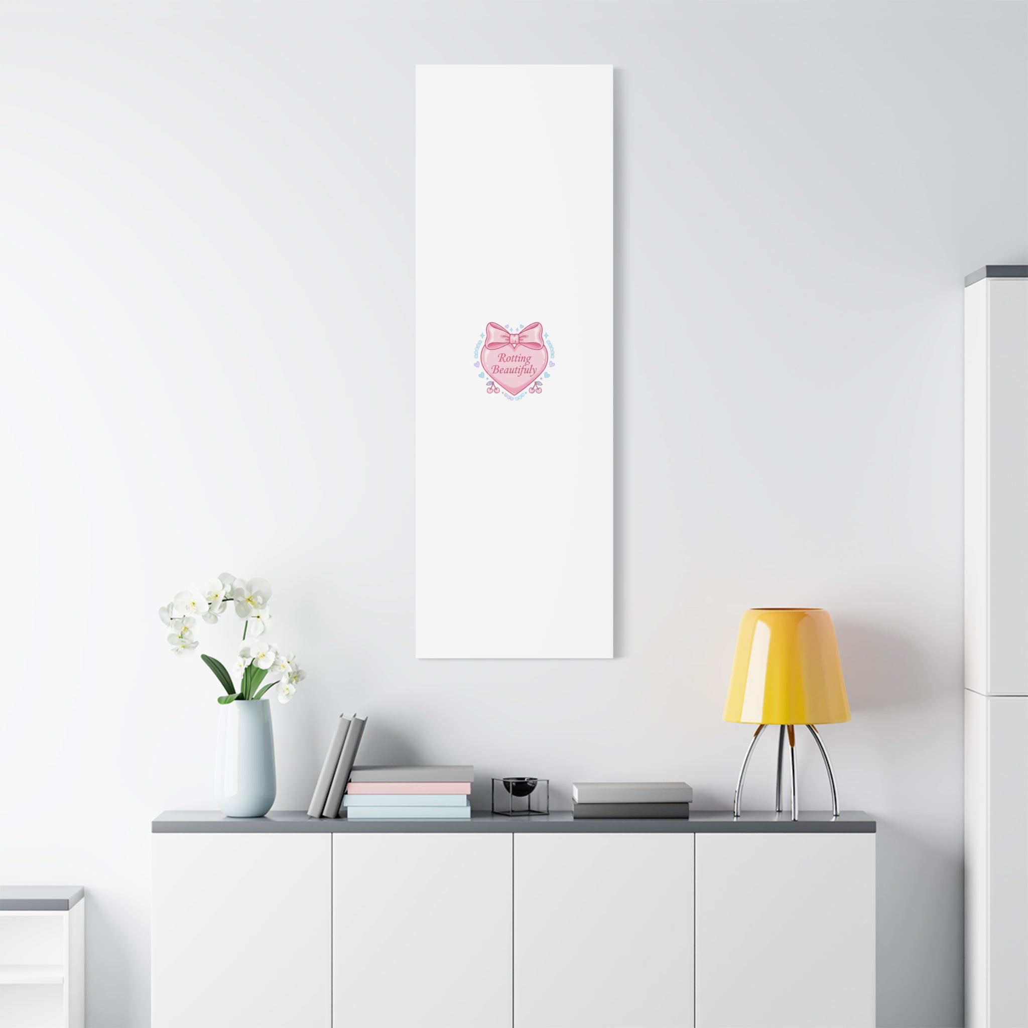 Rotting Beautifully Canvas | Coquette ribbon art, pastel humor