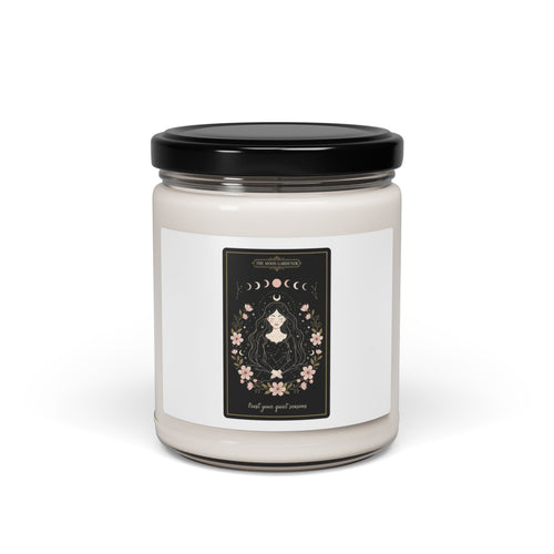 Celestial Line Art Soy Candle, modern tarot | zodiac minimalist