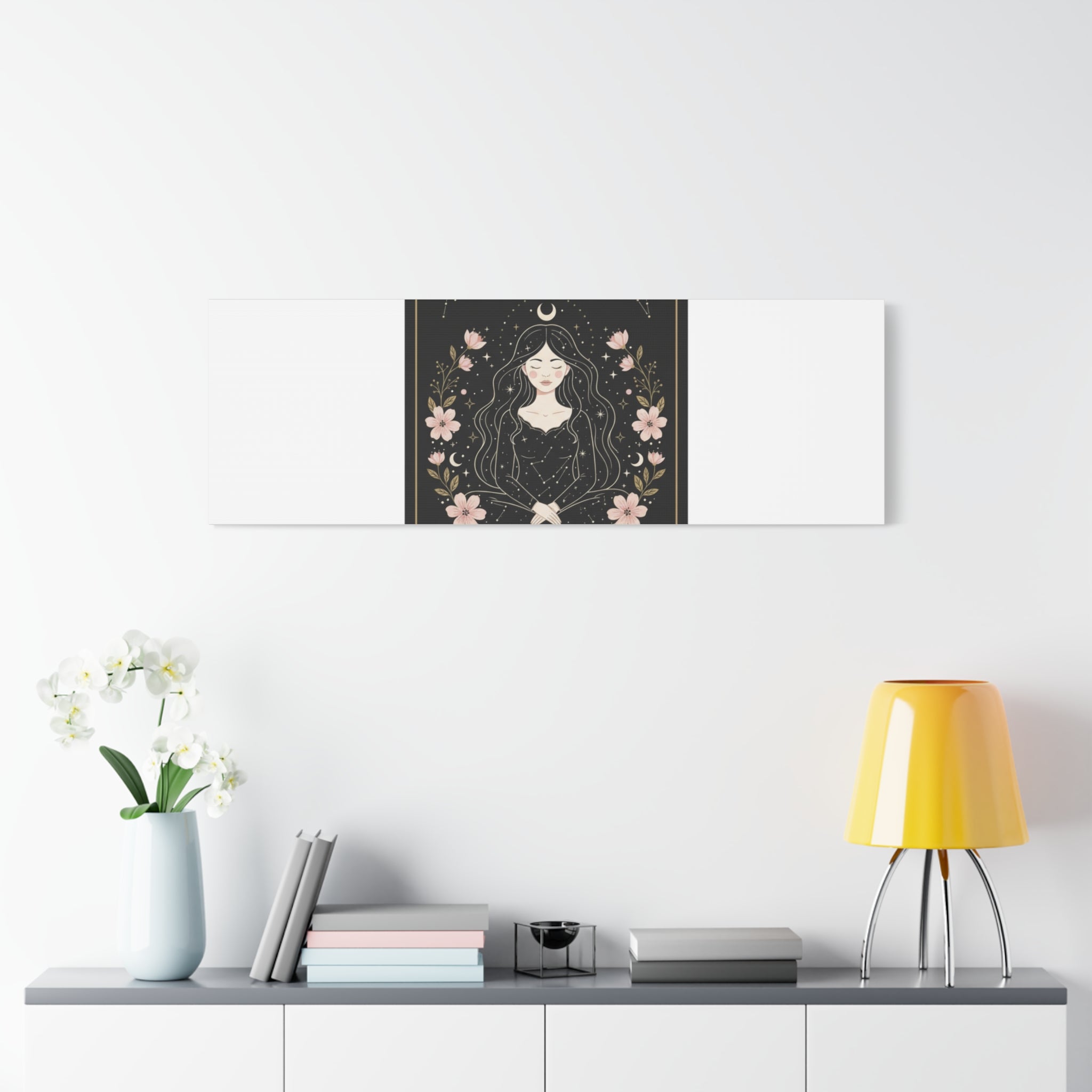 Celestial Tarot Line Art Canvas, modern tarot, celestial line art