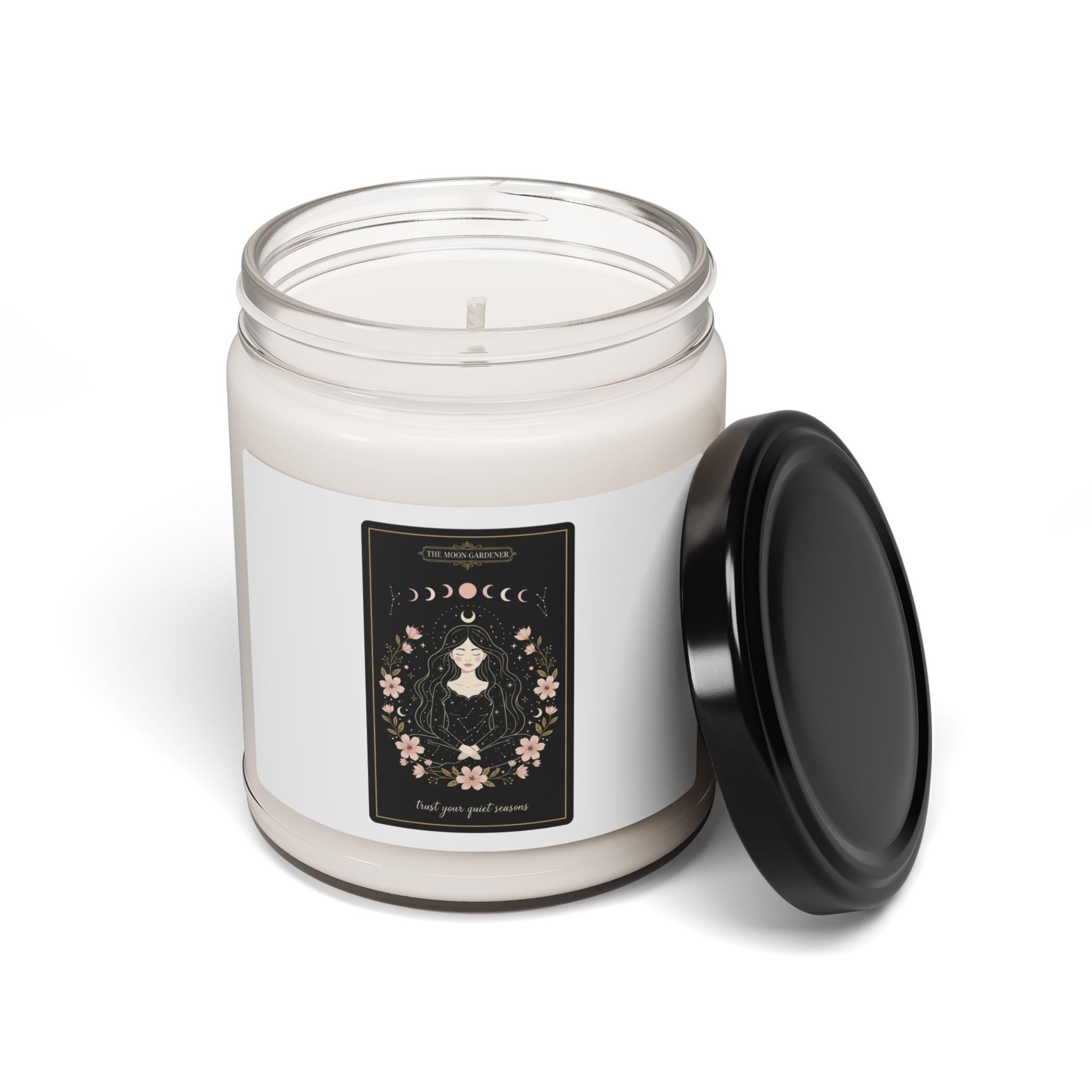 Celestial Line Art Soy Candle, modern tarot | zodiac minimalist