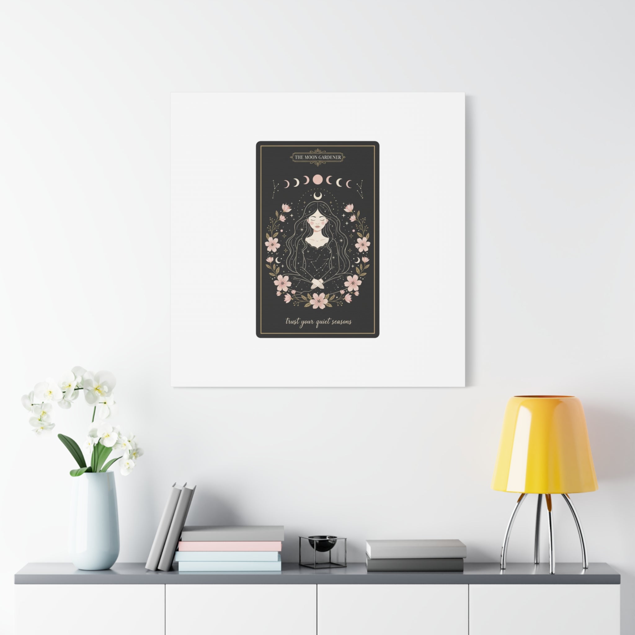 Celestial Tarot Line Art Canvas, modern tarot, celestial line art