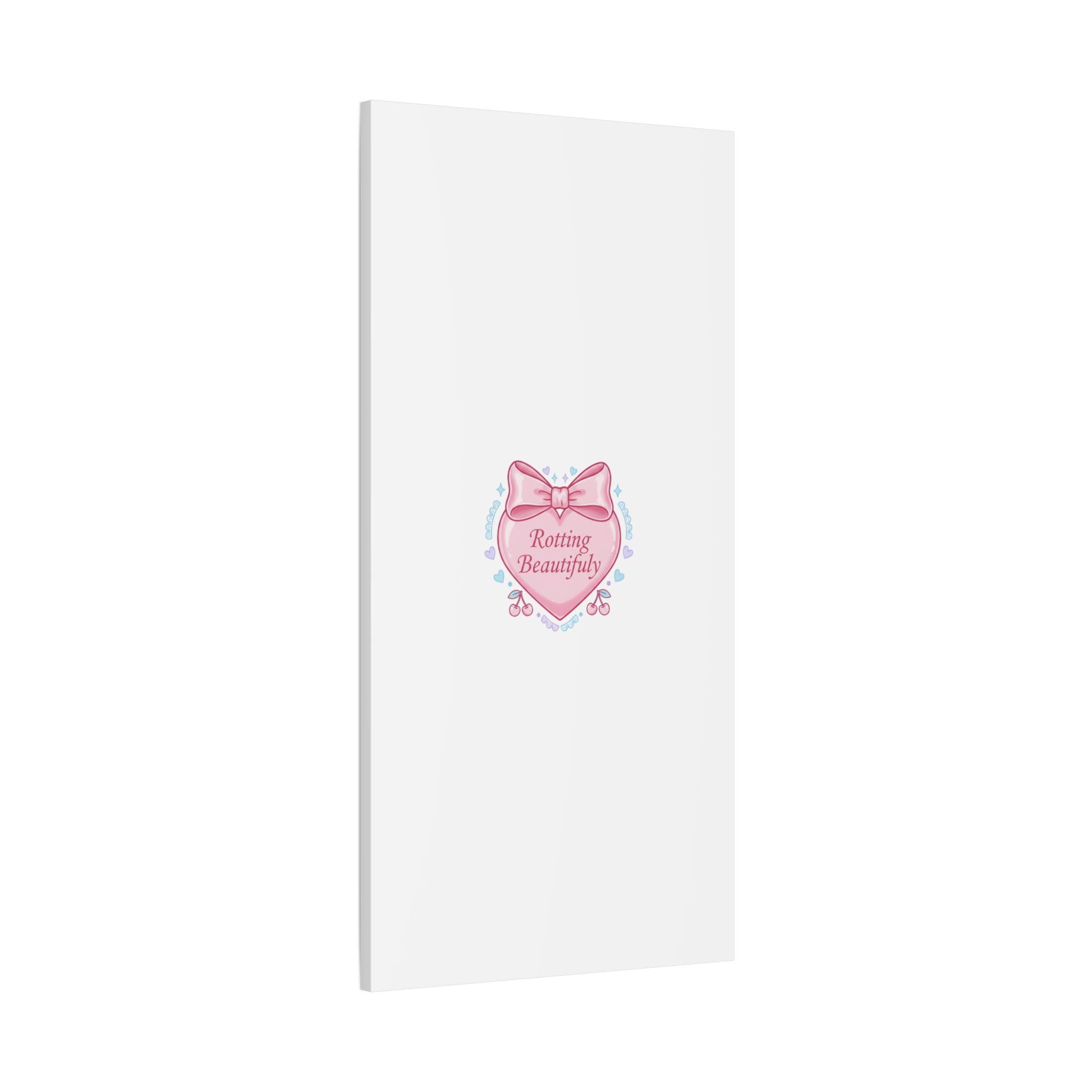 Rotting Beautifully Canvas | Coquette ribbon art, pastel humor