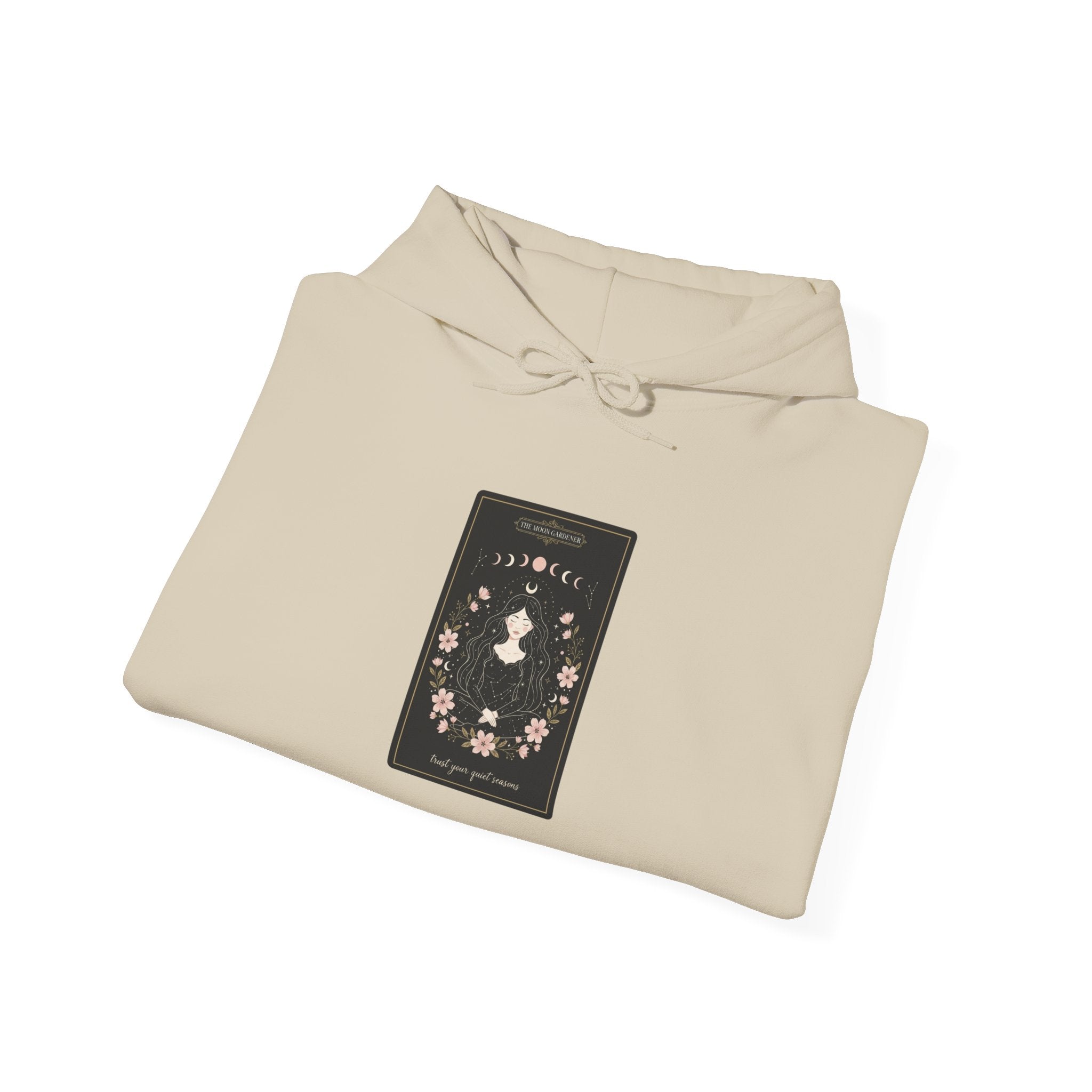 Celestial Line Art Tarot Card Hoodie | modern tarot, boho mystic