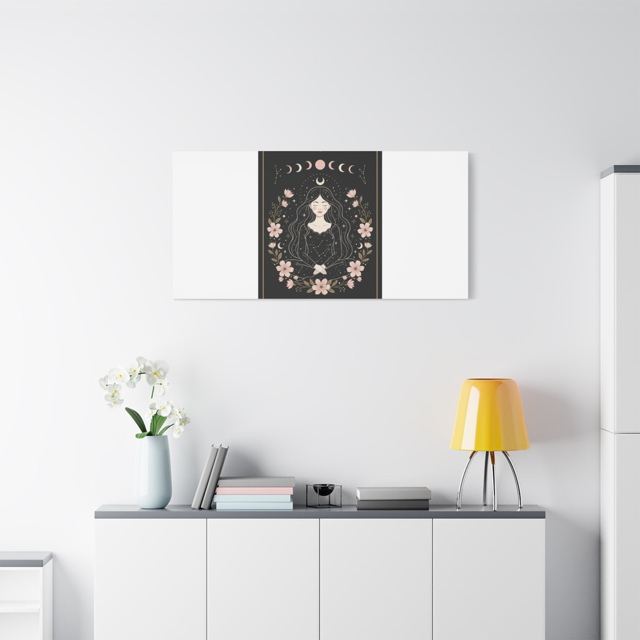 Celestial Tarot Line Art Canvas, modern tarot, celestial line art