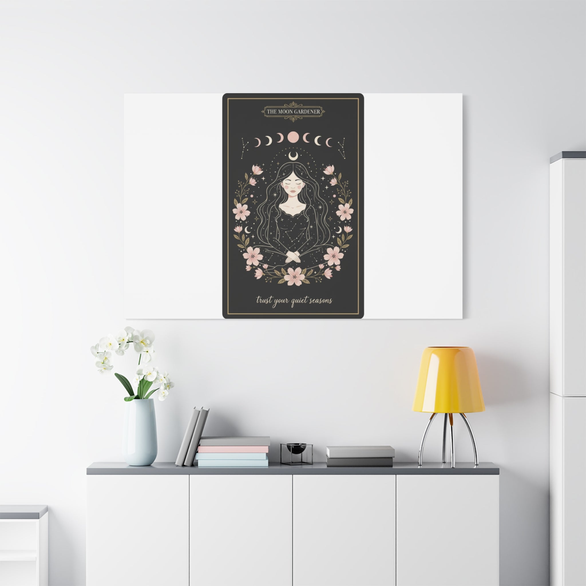 Celestial Tarot Line Art Canvas, modern tarot, celestial line art