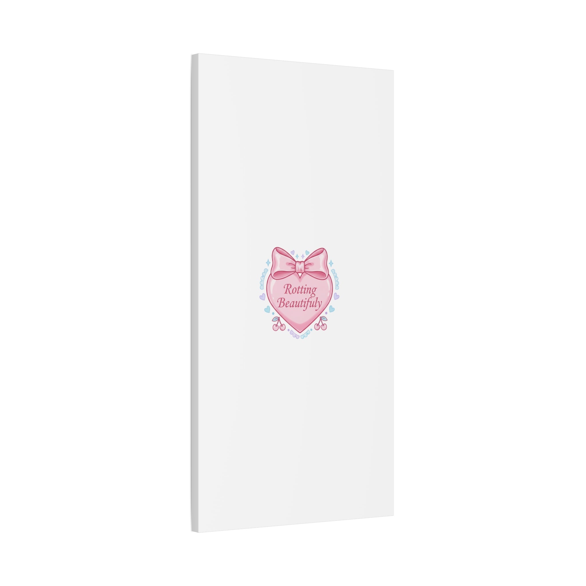 Rotting Beautifully Canvas | Coquette ribbon art, pastel humor
