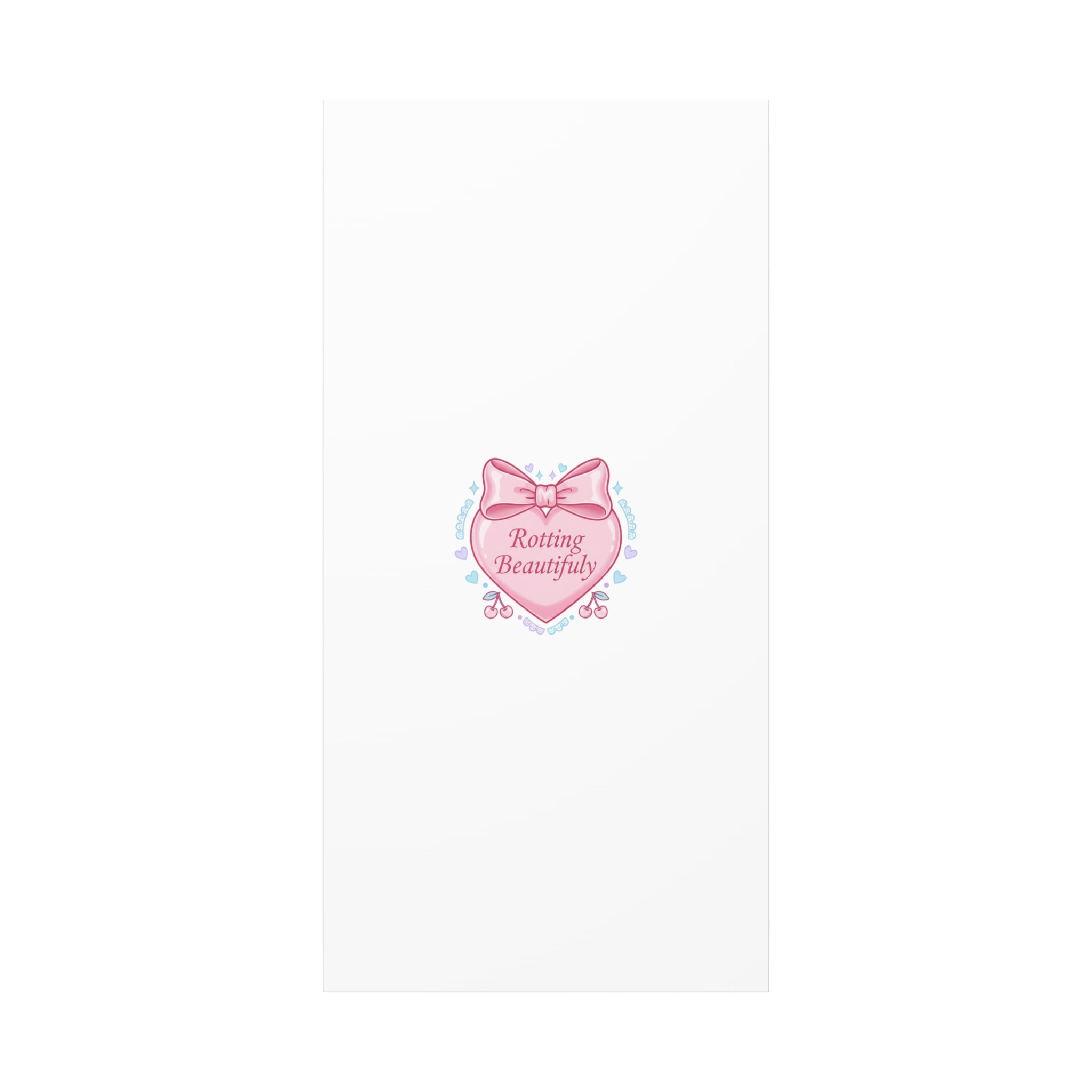 Rotting Beautifully Canvas | Coquette ribbon art, pastel humor
