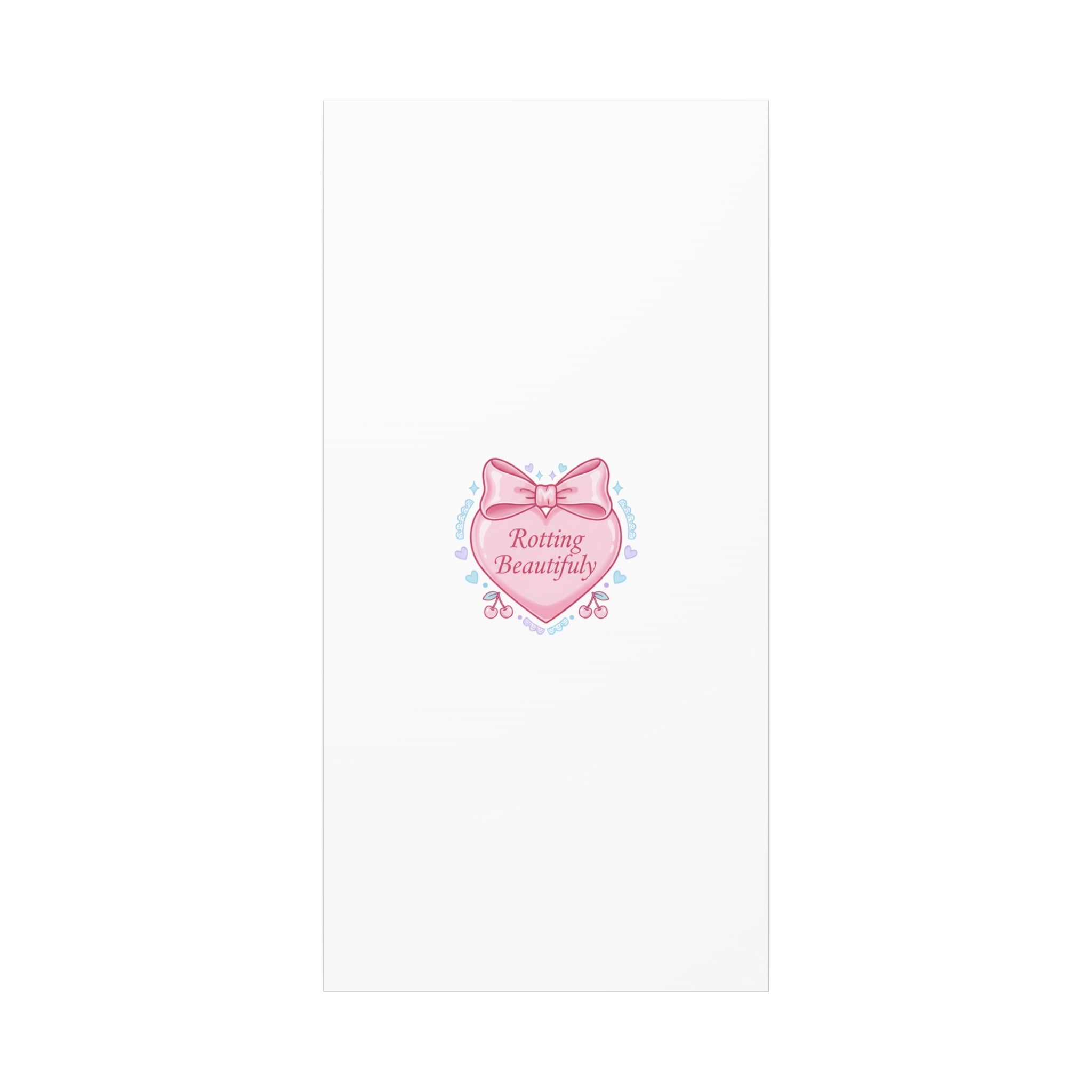 Rotting Beautifully Canvas | Coquette ribbon art, pastel humor