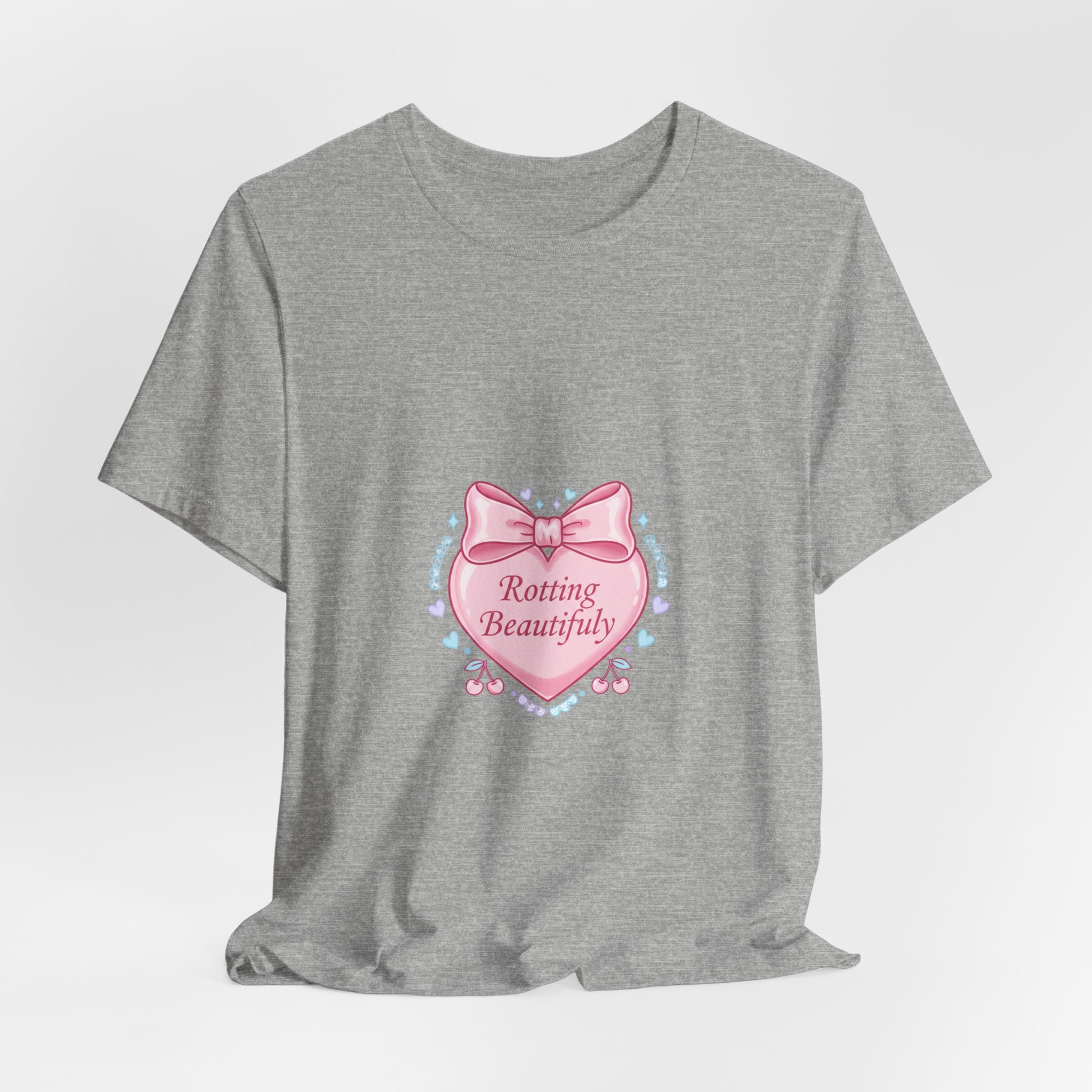 Rotting Beautifully Tee | Coquette ribbon art, pastel humor