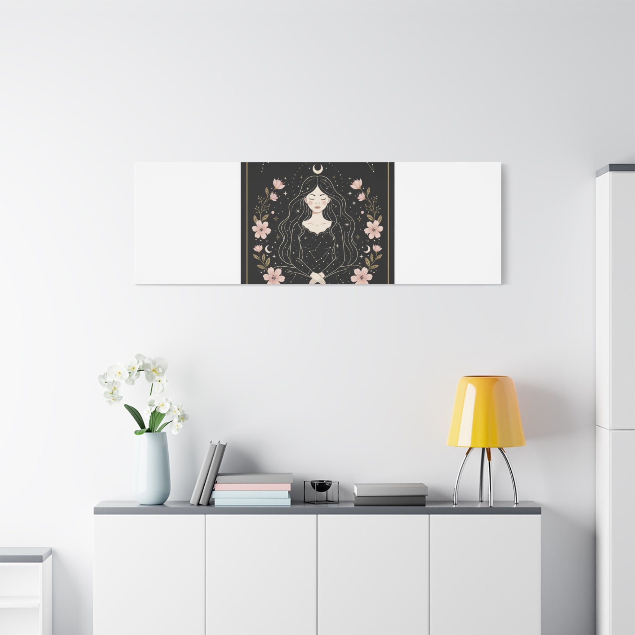 Celestial Tarot Line Art Canvas, modern tarot, celestial line art