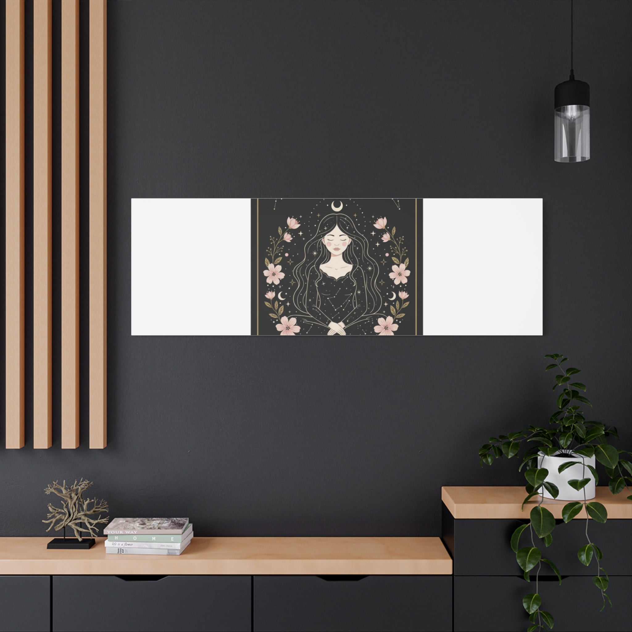Celestial Tarot Line Art Canvas, modern tarot, celestial line art