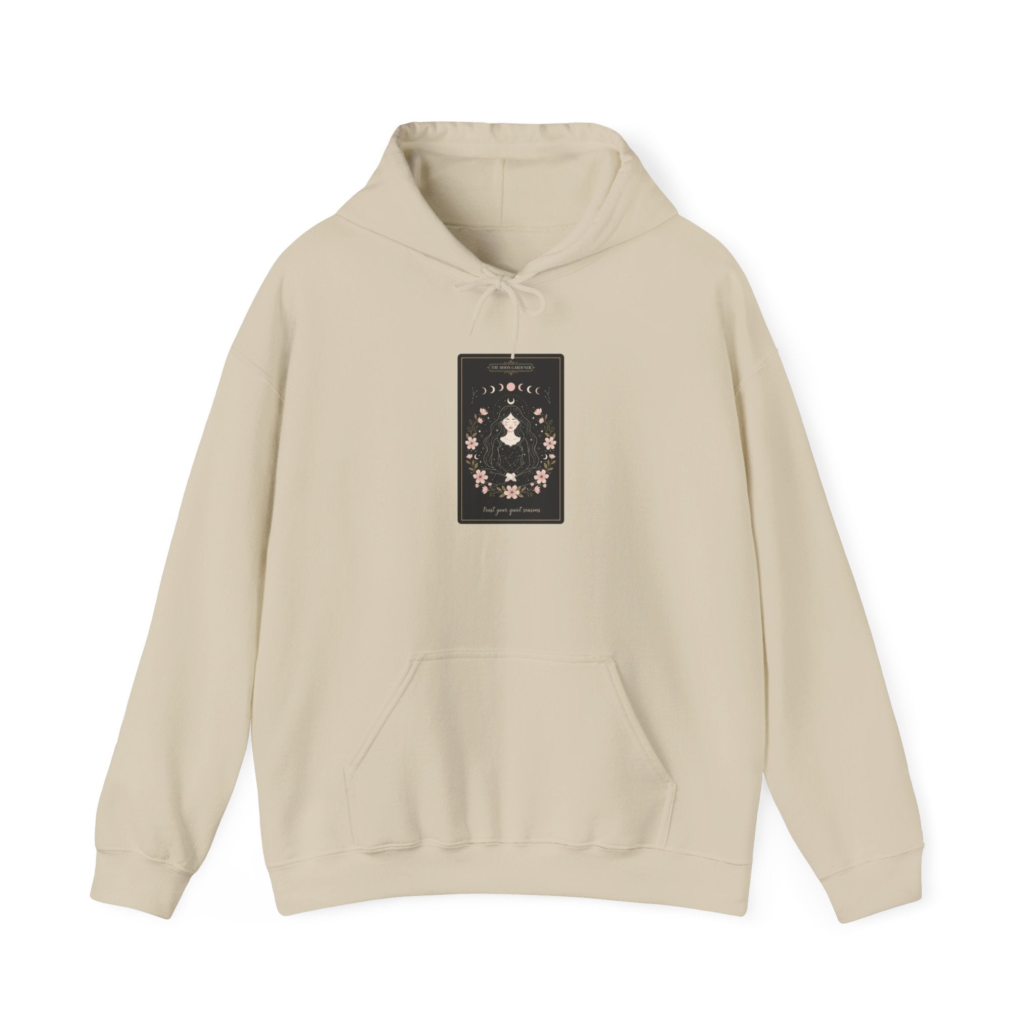 Celestial Line Art Tarot Card Hoodie | modern tarot, boho mystic