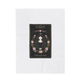 Mystic Moon Tarot Card Velveteen Plush Blanket | celestial line art, modern tarot
