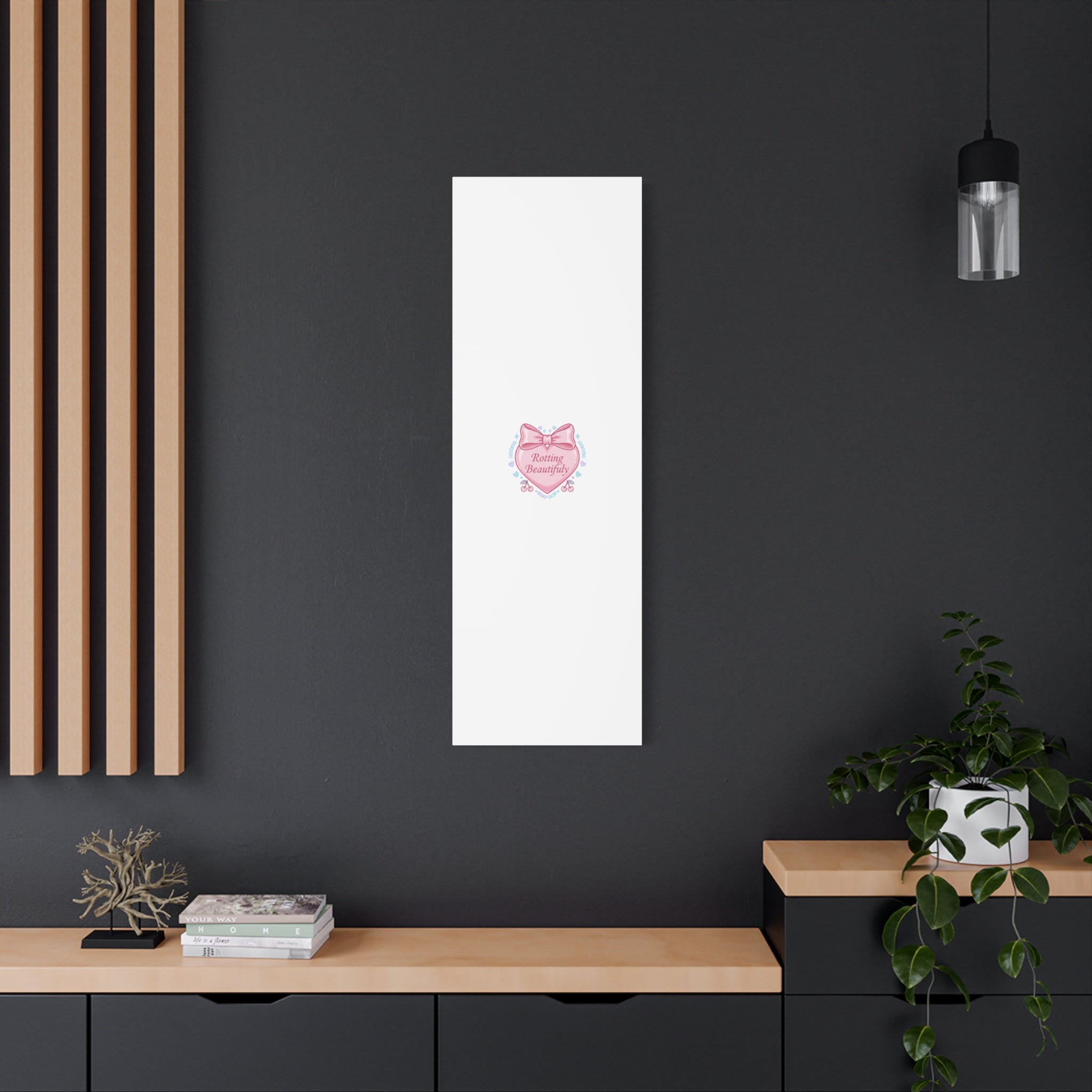 Rotting Beautifully Canvas | Coquette ribbon art, pastel humor
