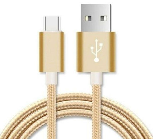 ASTROTEK 2m Micro USB Data Sync Charger Cable Cord Gold Color for