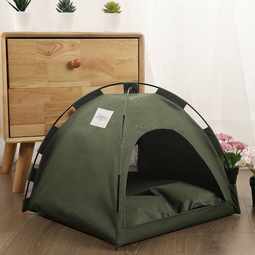 Pet Cooling Cat & Dog Tent — Foldable Shade Tent with Chill Mat